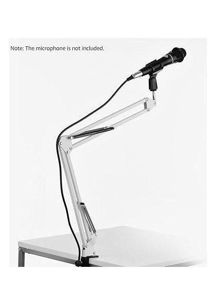 Mikrofon Standı Masaüstü Tembel Stand Geri Çekilebilir Stand Mikrofon Klipsli Beyaz modelleri