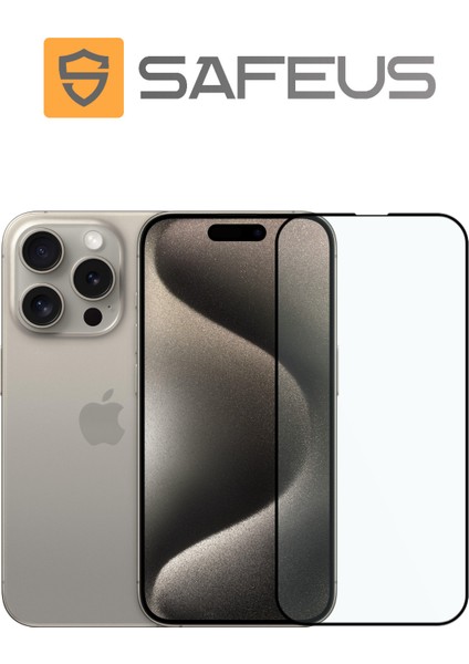 iPhone 15 Pro Max Tam Kaplayan Parmak İzi Bırakmayan Safir Ekran Koruyucu Cam