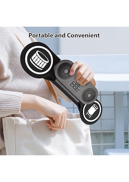 Davul Seti El Rulo Davul Kiti Taşınabilir 7 Pedler Çift Hoparlör 7 Drum Styles 6 Ritimler 10 Demo Şarkıları Müzisyenler Için Bagetler ile Pedalı Yeni Başlayanlar indirimleri