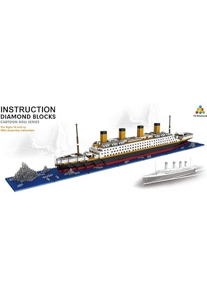 Technik Titanic Gemi Inşa Kiti, 1860 Klemensler Mikro Elmas Titanik Gemi Model Kiti, Teknoloji Yolcu Gemisi Yapı Seti, LEGO Technic ile Uyumlu modelleri