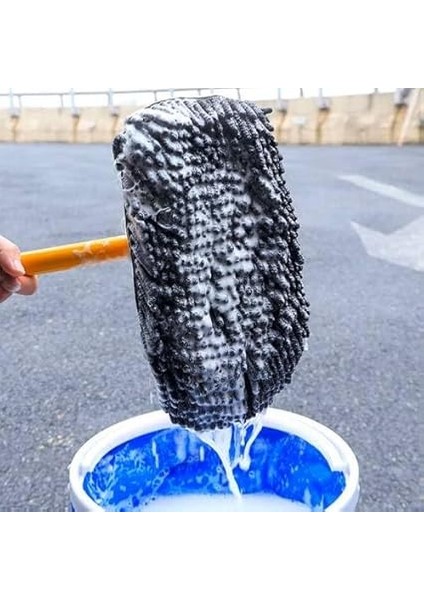 Polham Teleskopik Saplı Ayarlanabilir Kuru Islak Araç Yıkama Fırçası Oto Yıkama Paspası Yumuşak Bez indirimleri