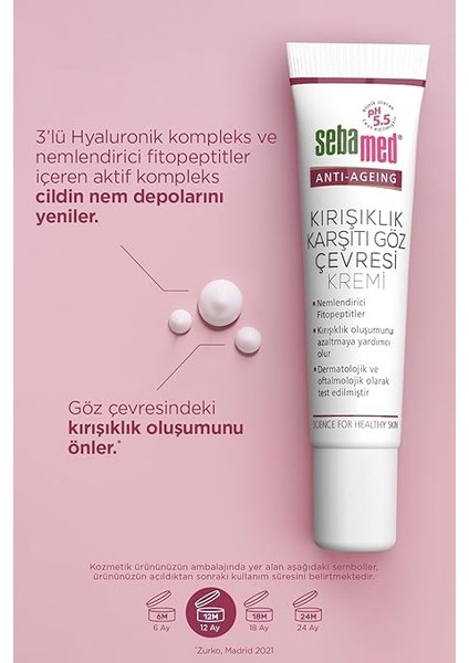 Wrinkle Filler Anti-Age Kırışıklık ve Yaşlanma Karşıtı Göz Çevresi Kremi 15ML modelleri