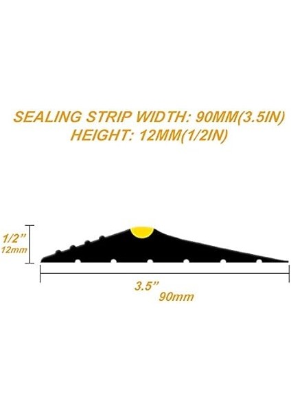 Garaj Kapısı Contası, 3 M, Evrensel Eşik Contası, Hava Şartlarına Dayanıklı, Zemin Yalıtımı, Kauçuk, Kendin Yap Conta Yedeği, Garajları Temiz ve Kuru Tutmak Için Mükemmel fiyatları