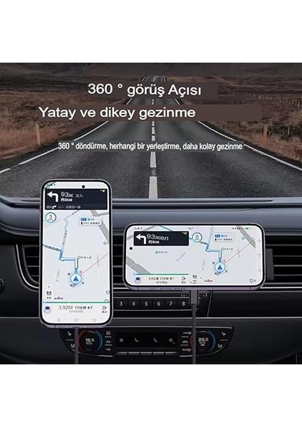 Hoala Araç Içi Telefon Tutucu, Kablosuz Şarj ve Manyetik Araç Içi Telefon Tutucu, Güçlü Tutunma, Sağlam ve Dayanıklı Yapı, Type-C Girişli Araba Için indirimleri