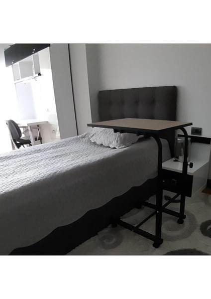 Yatak Çekyat Çalışma Yemek Masası Boy Eğim Ayarlanabilir Sehpa Tekerlekli Çalışma Masası fırsatları