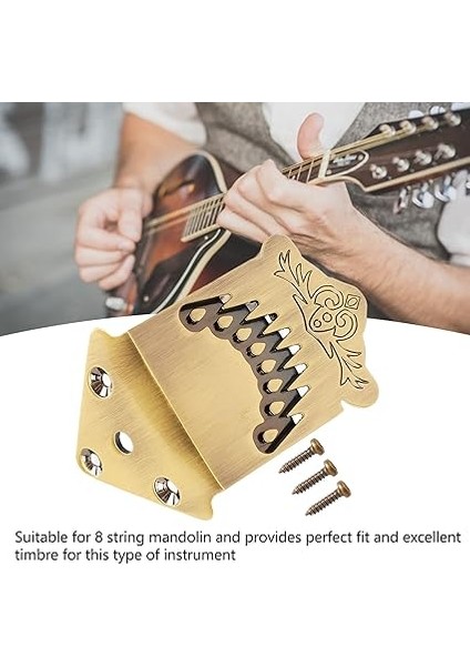 Federal Desen 8 String Mandolin Savaş Alanı Müzikçiler Için Tenya ve Basit Kurulum Metal Bronz Renk fiyatları