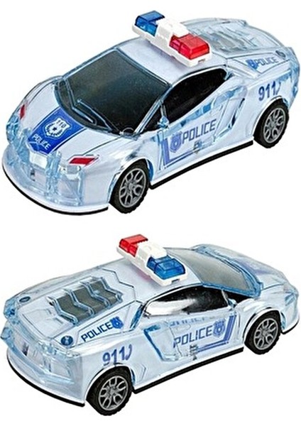 Sürtmeli Işıklı Sesli Pilli Polis Ekip Arabası 155 Beyaz Plastik 17 cm fırsatları