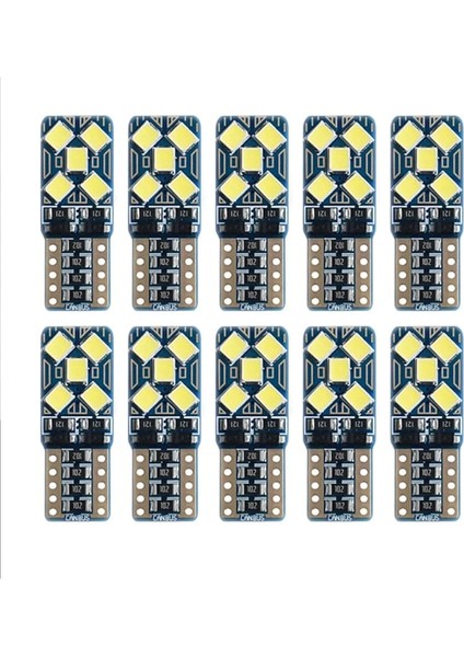 T10 LED (10 Adet) Oto Park Plaka Ampulü Beyaz 6000K