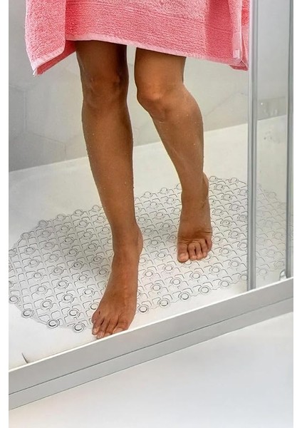 Home 63X35 cm Vantuzlu Banyo ve Duşakabin Paspası – Silikon Vakumlu Kaymaz Zemin Paspası, Su Geçirmez Duş Paspası, Güvenli ve Konforlu Kullanım indirimleri