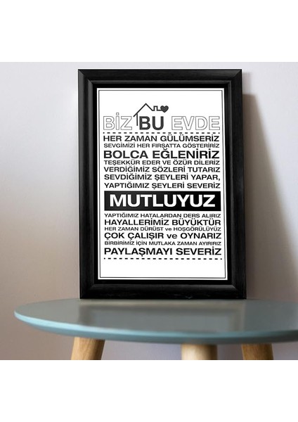 Özel Dekoratif Ev Hediyesi Baskılı Çerçeve