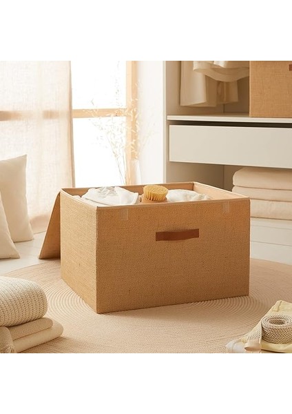 Home Textile Jüt Kapaklı Kutu 48 x 40 x 30 cm indirimleri