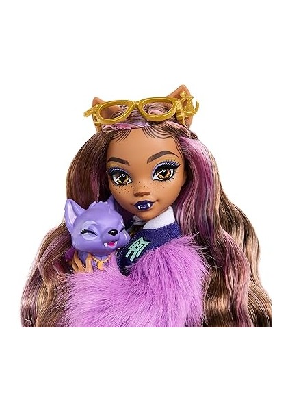 High Evcil Köpeği ​crescent ile Sırt Çantası, Ajanda ve Atıştırmalıklar Gibi Aksesuarlarıyla Clawdeen Wolf Bebek, HRP65 modelleri