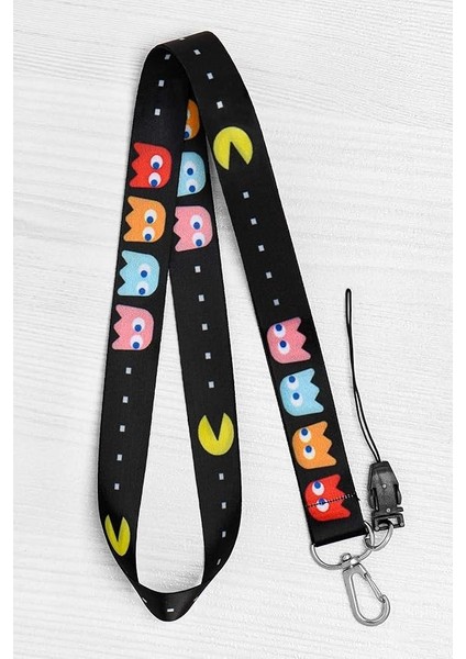 Pacman Yaka Kartı Boyun Ipi Telefon Askısı - ASK0007
