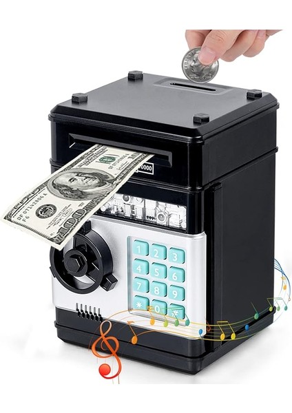 Dijital Kumbara Mini Atm 3 4 5+ Yaş Çocuklar Için Güvenli Para Bankası, Nakit Para Tasarruf Kutusu Erkek Kız Çocuklar Için Güvenli Para Kutusu, Doğum Günü Çocuk Bayramı Için Mükemmel Kumbara