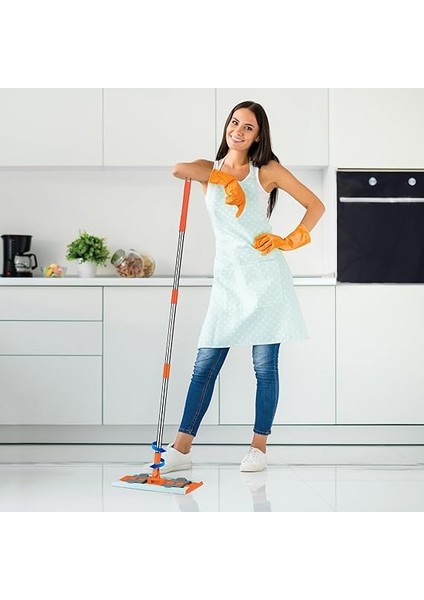 Famous + Düz Mop Yer Temizlik Sistemi, Islak ve Kuru Kullanım, 360 Döner Başlıklı Pratik Paspas fiyatları