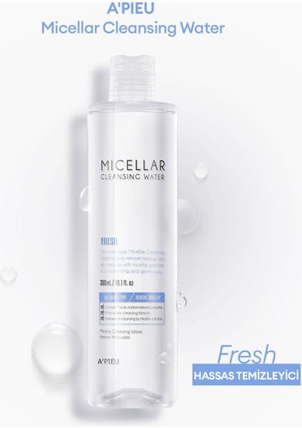 Hassas Ciltlere Özel Micellar Makyaj Temizleme Suyu A'PIEU Micellar Cleansing Water (Fresh) 300ml fırsatları