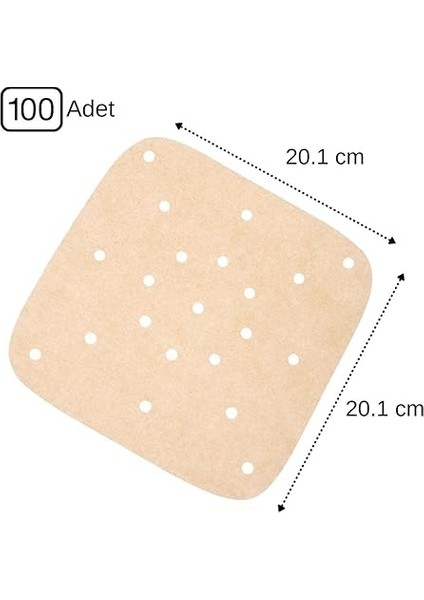 200 Adet Air Fryer Pişirme Kağıdı Tek Kullanımlık Hava Fritöz Yağlı Kağıdı Kare Delikli ve Tabak Model fırsatları