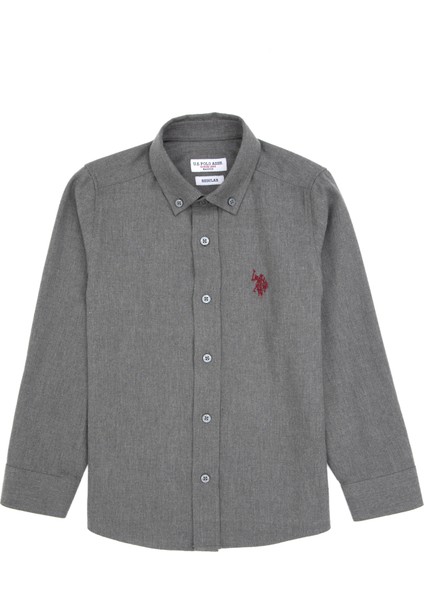 Erkek Çocuk Gri Gömlek Basic 50316769-VR024