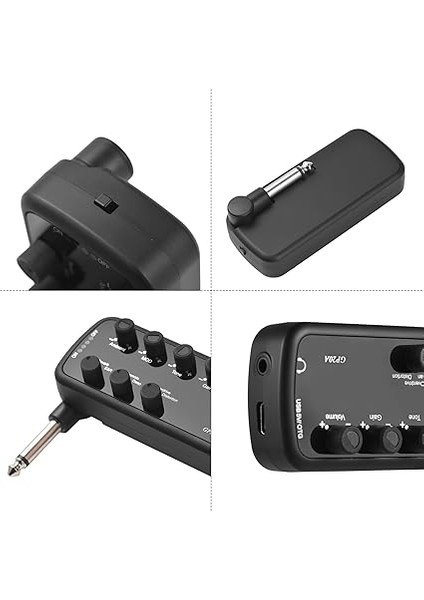 Gitar Amfisi Amfi Taşınabilir Kulaklık Gitar Amfisi Tak ve Çalıştır Elektrik Gitar Müzik Aleti 3 Dahili Hoparlör Simülasyonları Otg Dahili Kayıt fiyatları