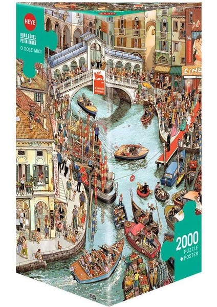 29843 O Sole Mio Triangular 2000 Parça, Doro Goebel &amp; Peter Knorr, Poster Dahil
