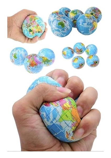 Köpük Topu Stres Giderme Dünya Haritasi Oyuncak Küre Sıkma Oyuncak Bilek Egzersiz Topu 1650 modelleri