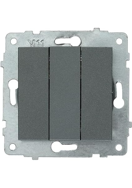 Ovivo Grano Füme - Anahtar - Komütatör - Vavien - Üçlü Anahtar - Light Anahtar (Üçlü Anahtar Füme 4 Adet) fiyatları