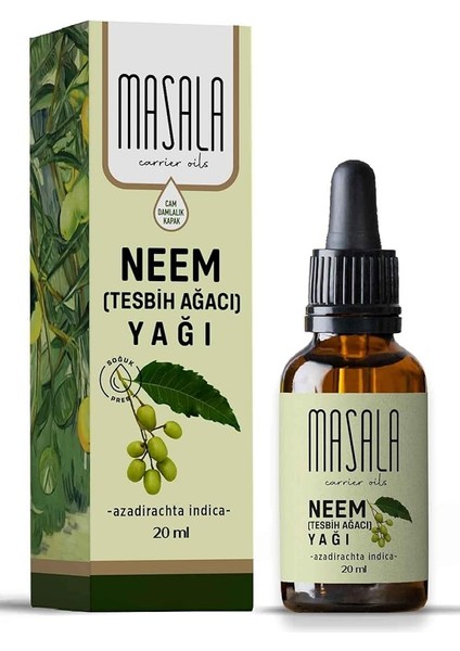 Tesbih Ağacı Yağı 20 Ml. Soğuk Pres Neem Yağı (Neem Carrier Oil)