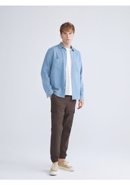 Yeni Sezon Regular Fit Uzun Kollu Erkek Jean Gömlek fiyatları