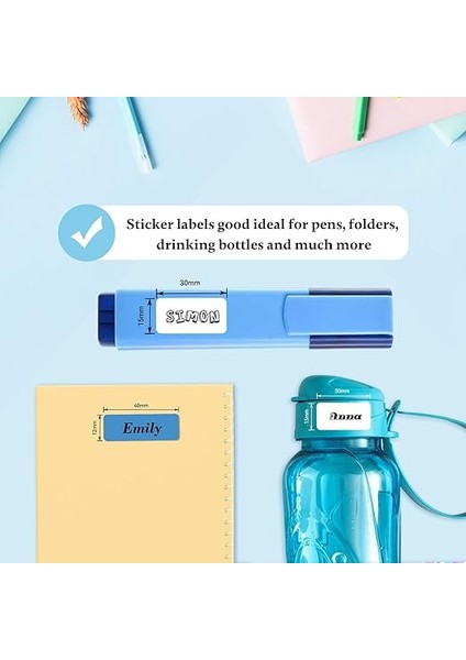 Termal Etiketler (0.65" x 1.2") D11/D110/D101 Etiket Makinesi Için Kendinden Yapışkanlı Yazıcı Etiket Kağıdı, 1 Rulo 210 (Beyaz) modelleri