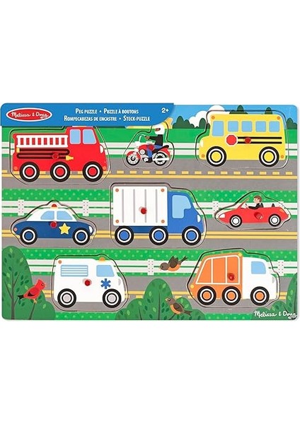 &amp; Doug - Ahşap Tutmalı Yapboz, Araçlar Yeni (19051) modelleri