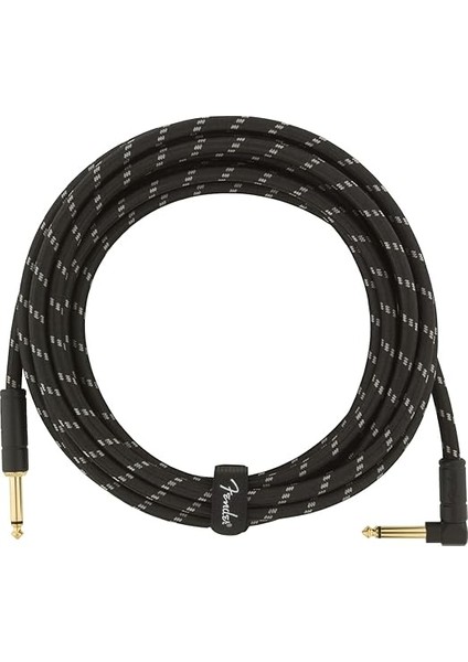 Deluxe Serisi Gitar Enstrüman Kablosu, 4,5 M, Düz/açılı, Siyah-Beyaz Tüvit