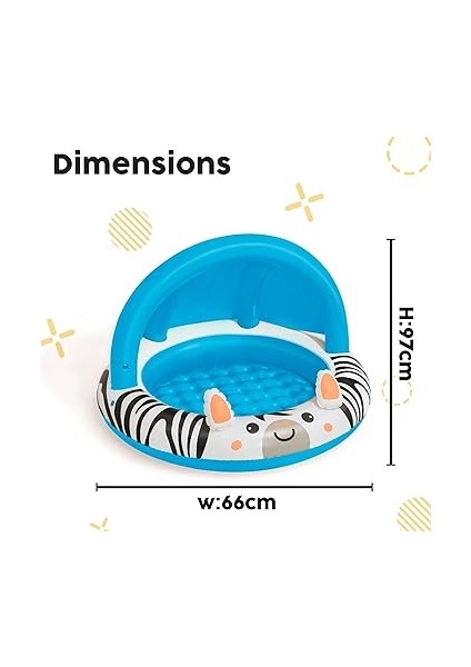 Safari Sun Gölgeli Şişirilebilir Bebek Havuzu 97 cm x 66 cm modelleri