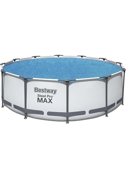 Flowclear™ Güneş Örtüsü, Ø 356 Cm, Yuvarlak 366 cm ve 396 cm Yüzey Havuzları Için, Mavi