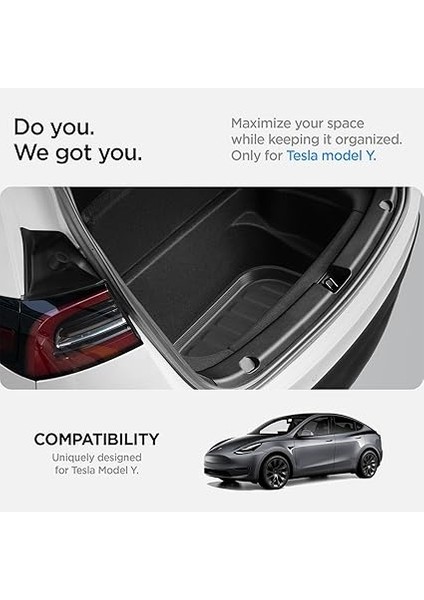 Tesla Model Y (2024-2023) Rear Trunk Arka Bagaj Alt Gizli Bölme 3D Havuz Paspas Black TL00-Y - ACP06528 fiyatları