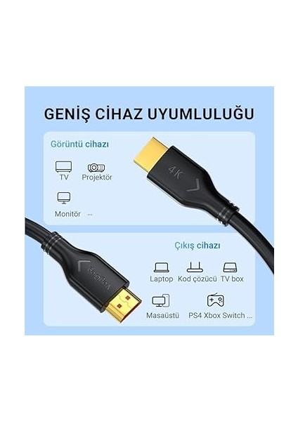 V-H111 18GBPS Hdr 4K 30Hz 3D HDMI 2.0 Kablo 15 Metre fiyatları