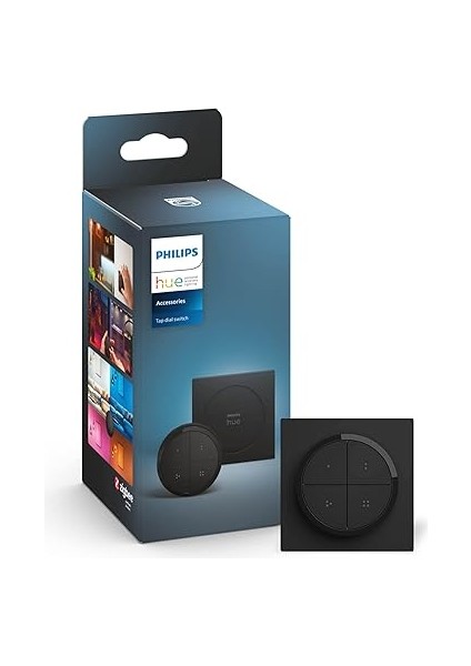 Hue Tap Dial Switch Döner Anahtar, Siyah, Hue Uygulaması ile Kişiselleştirilebilir, Aksesuarlar