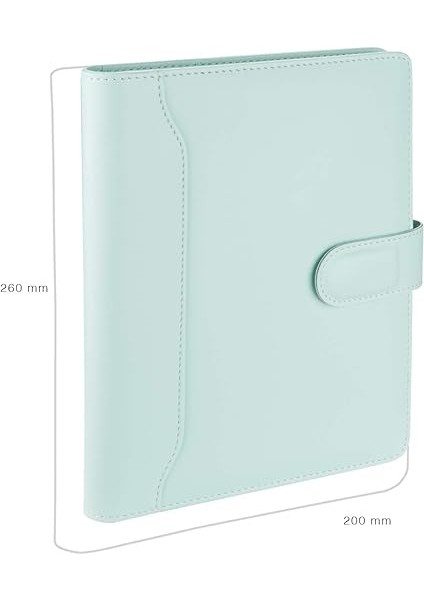 5248 Ajanda Tarihsiz Çizgili 17 x 24 cm Ajanda/defter Hesap Makineli Suni Deri Organizer, Su Yeşili modelleri