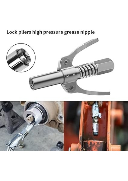 Gres Tabancası Ağızlığı, Hortumlu, Paslanmaz Çelik, Gres Tabancası Kavraması, M6-M14 Yağ Başlığı, Kullanılabilir G Kavrama, Gres Tabancası | 1/8 Inç Npt | 10000 Psi Daha Az Çaba Sarf Eden Iç Dişli indirimleri