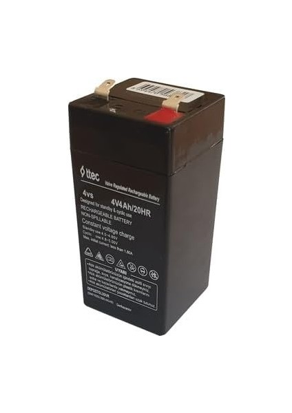 Akü 4 Volt 4 Amper Dik (45 x 45 x 100 Mm)