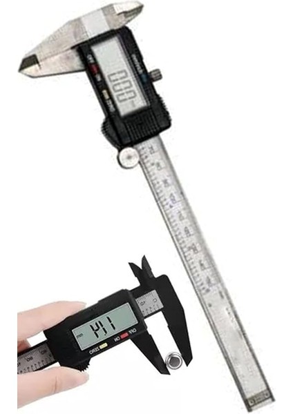 Dijital Profesyonel Çelik Mekanik Kumpas 150 mm Orjinal 1410