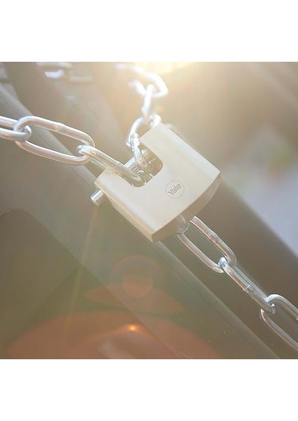 Y114B/70/113/1 - 70MM Oval Kayar Pimli Pirinç Asma Kilit - Yüksek Koruma - Sertleştirilmiş Çelik Halka - 3 Anahtar, Sarı fiyatları