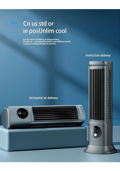 USB Şarjlı Sessiz Kule Tipi Masaüstü Mini Fan 3 Kademe Ofis Tipi Soğutucu Kule Fanı modelleri