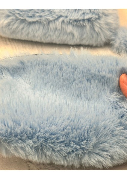 Ponponlu Peluş Mavi Kalem Kutu / Kalemlik / Toparlayıcı /çanta indirimleri