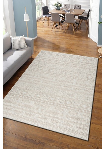 Modern Tasarımlı Jüt Dokuma Loop Sisal Bej Renk Halı