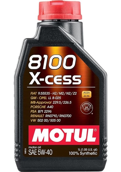 8100 X-Cess 5W40 1 Litre