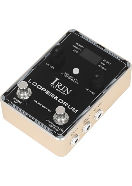 Looper Pedalı Davul Makinesi Gitar Efekt Pedalları 44.1KHZ/24BIT 160 Dakika Kayıt Süresi 100 Davul Makinesi Ritimleri Çift Kademeli Çiviler Looper Pedalı Kulaklık Jakı