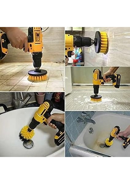 9'lu Matkap Ucu Fırça Seti Temizleme Parlatma Pasta Cila Jant Tekerlik Far Araba Araç Oto Temizlik Fırçası Seti Banyo Fayans Mutfak Duşakabin Tuvalet Halı Temizleme Kiti Parke Fayans Parlatma fırsatları