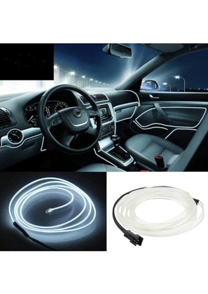 Içi Torpido Şerit Ledi Renkli Ip Neon LED 2 Metre Beyaz fiyatları