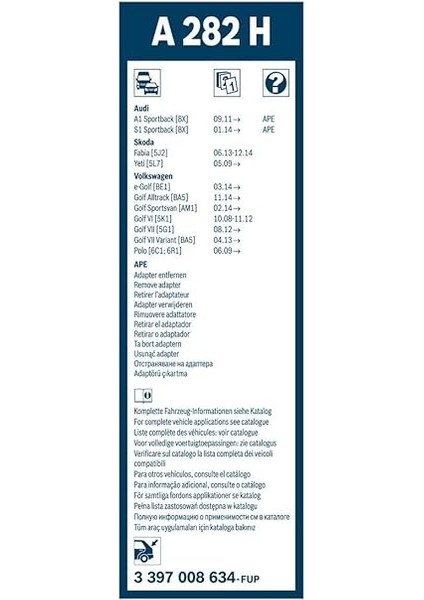 Arka Cam Sileceği - [280 Mm] Vw (Volkswagen) Golf Vıı (2012-2021) [5g1, Bq1] #A282H fırsatları