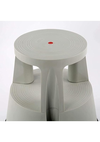 Dünyası UPSS200002 Çift Katlı, Devrilmez ve Kaymaz Tekerlekli Tabure, Gri indirimleri